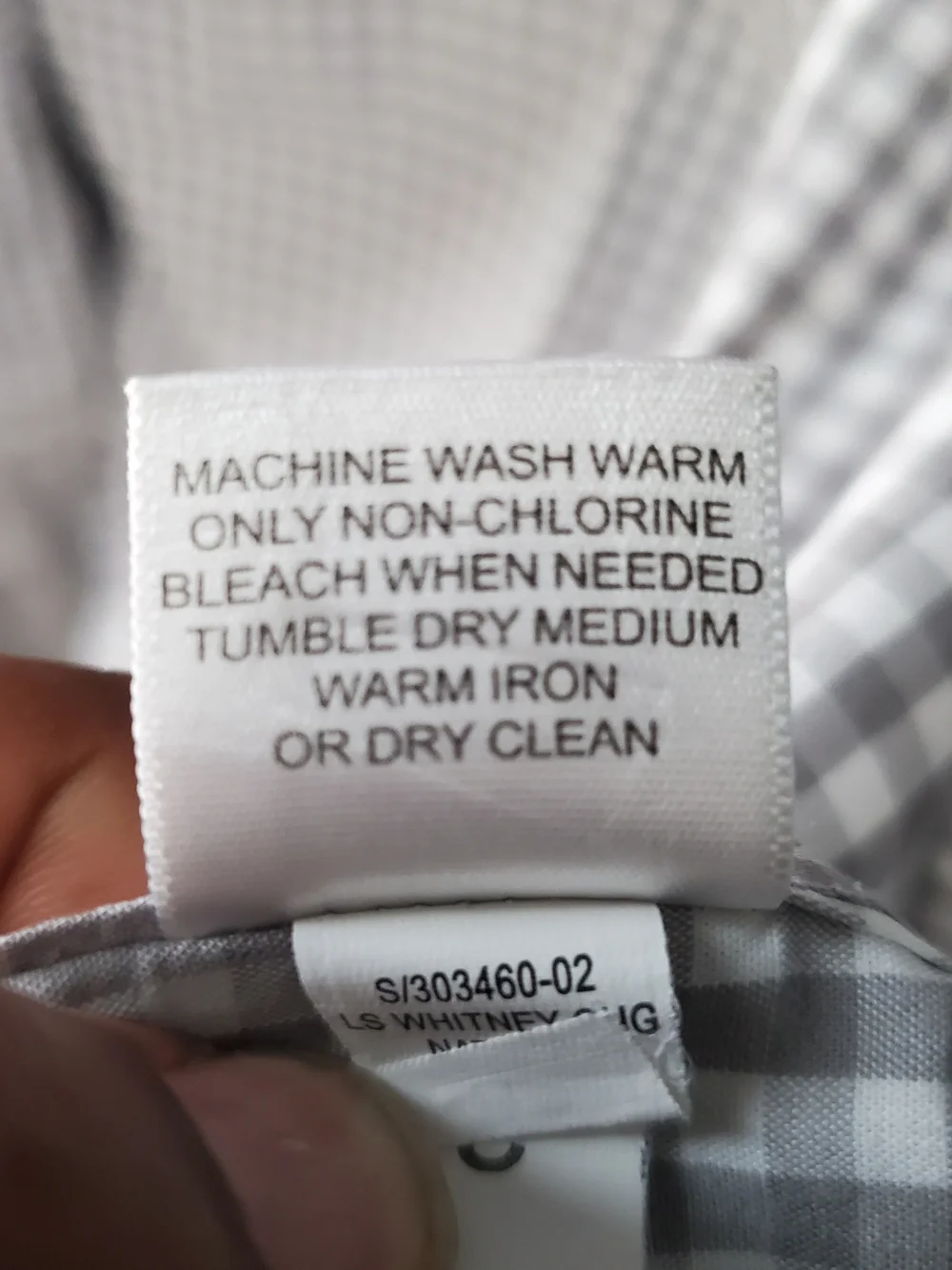 Banana Republic Gray & White Gingham Button-Down Shirt